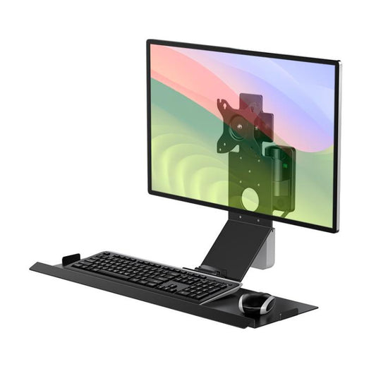 Monitor Bracket Industrial Equipment Cabinet Wall Mount All-In-One Stand Mouse Keyboard Bracket, Style: WKS-1 21x60cm Tray Black - Host Bracket by buy2fix | Online Shopping UK | buy2fix