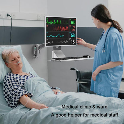 Monitor Bracket Industrial Equipment Cabinet Wall Mount All-In-One Stand Mouse Keyboard Bracket, Style: WKS-1 21x60cm Tray Black - Host Bracket by buy2fix | Online Shopping UK | buy2fix