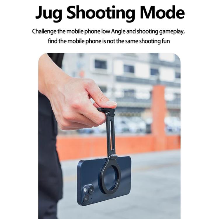 Foldable Magnet Tripod Desk Mount Phone Handle Smartphone Bracket(Silver) - Desktop Holder by buy2fix | Online Shopping UK | buy2fix