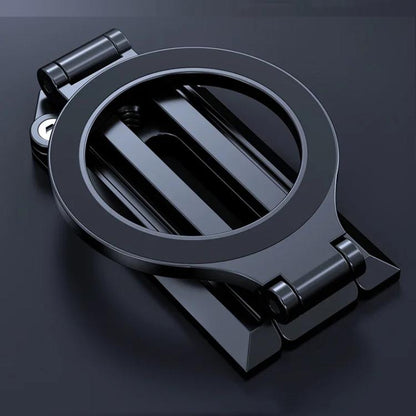 Foldable Magnet Tripod Desk Mount Phone Handle Smartphone Bracket(Black) - Desktop Holder by buy2fix | Online Shopping UK | buy2fix