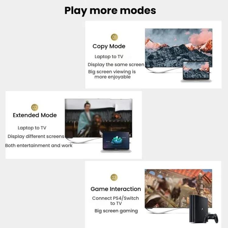 VegGieg V2.0 4K60Hz TV Set-Top Box Computer Monitor Projection HDMI Video Connection Cable, Size: 3m(Black) - Cable by VegGieg | Online Shopping UK | buy2fix