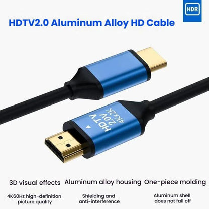 VegGieg V2.0 4K60Hz TV Set-Top Box Computer Monitor Projection HDMI Video Connection Cable, Size: 5m(Black) - Cable by VegGieg | Online Shopping UK | buy2fix