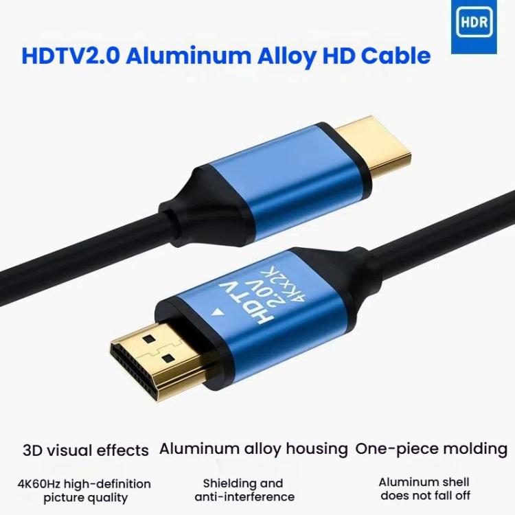 VegGieg V2.0 4K60Hz TV Set-Top Box Computer Monitor Projection HDMI Video Connection Cable, Size: 3m(Black) - Cable by VegGieg | Online Shopping UK | buy2fix