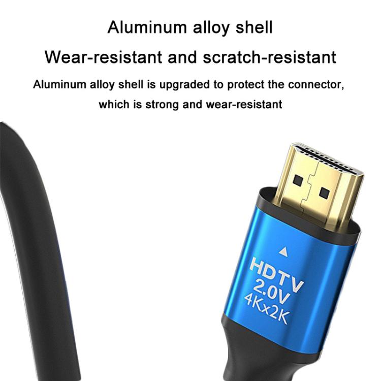 VegGieg V2.0 4K60Hz TV Set-Top Box Computer Monitor Projection HDMI Video Connection Cable, Size: 2m(Black) - Cable by VegGieg | Online Shopping UK | buy2fix