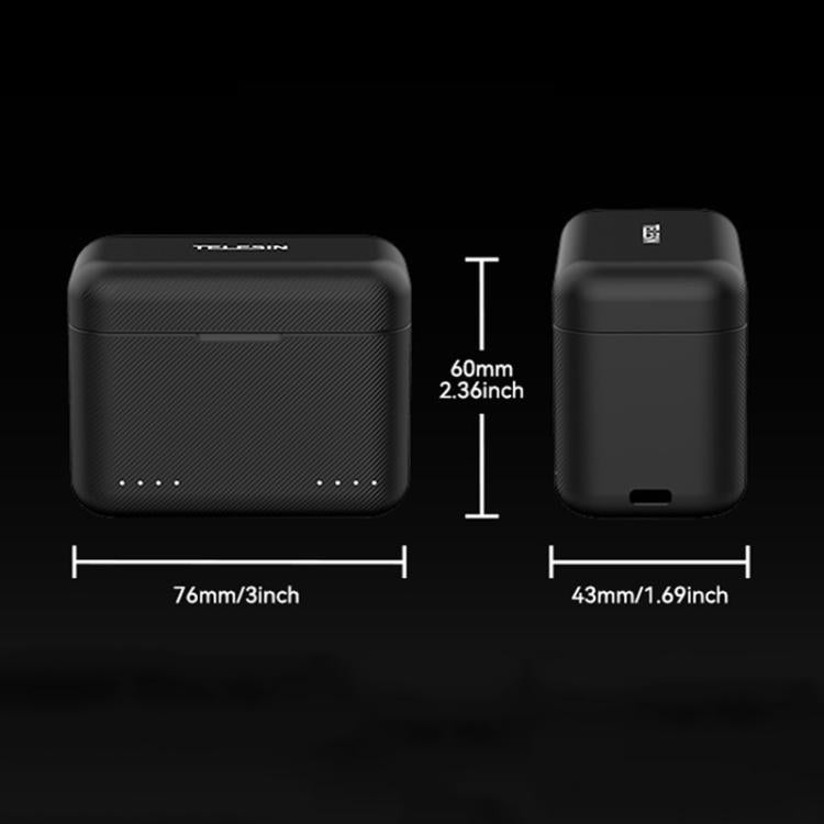 For Insta360 X4 TELESIN Battery Charger Dual Battery Storage Charging Case - Others by TELESIN | Online Shopping UK | buy2fix