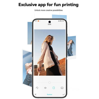 TELESIN Portable Instant Photo Printer With Magnetic Bag & Self-Adhesive Photo Paper For Travel & Memories(White) - Photo Printers by Huawei | Online Shopping UK | buy2fix