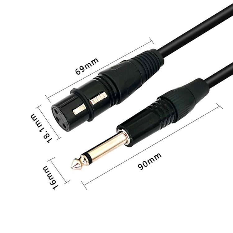 VEGGIEG 3Pin XLR Speaker Loudspeaker Cable Mixer Balanced Audio Microphone Cable, Length: 2m(6.5mm To XLR Male) - Microphone Audio Cable & Connector by VEGGIEG | Online Shopping UK | buy2fix