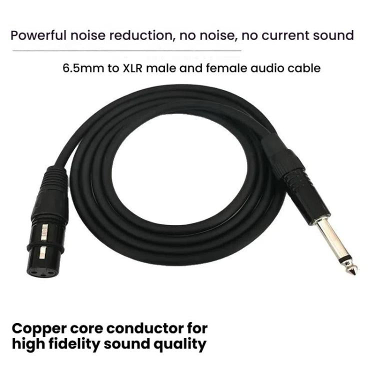 VEGGIEG 3Pin XLR Speaker Loudspeaker Cable Mixer Balanced Audio Microphone Cable, Length: 5m(6.5mm To XLR Female) - Microphone Audio Cable & Connector by VEGGIEG | Online Shopping UK | buy2fix