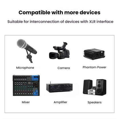 VEGGIEG 3Pin XLR Speaker Loudspeaker Cable Mixer Balanced Audio Microphone Cable, Length: 2m(6.5mm To XLR Male) - Microphone Audio Cable & Connector by VEGGIEG | Online Shopping UK | buy2fix