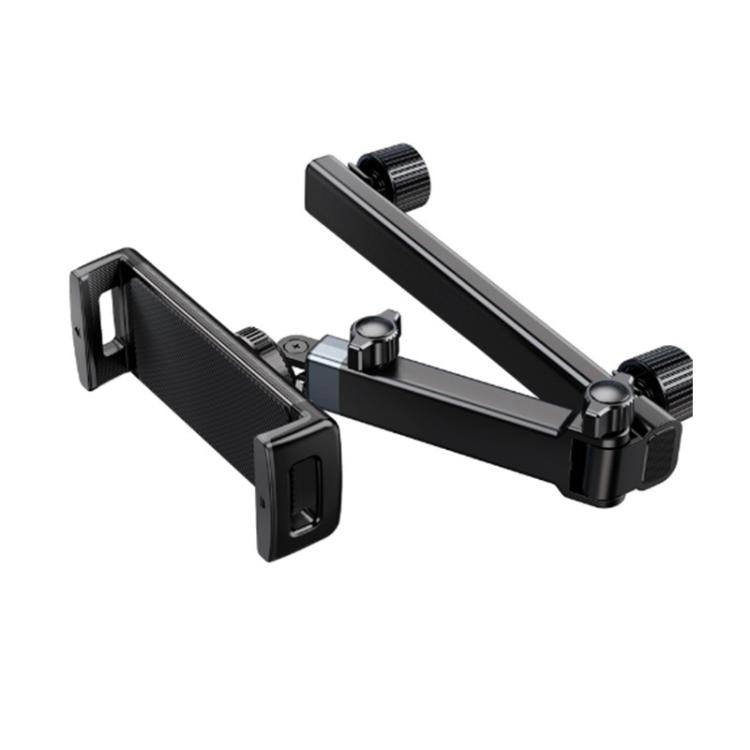 Telescopic Car Rear Pillow Phone Tablet Holder 2-Section Folding Headrest Bracket(Iron Wire Type) - Universal Car Holders by buy2fix | Online Shopping UK | buy2fix