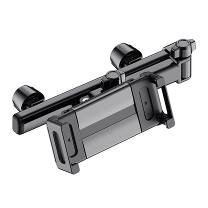 Telescopic Car Rear Pillow Phone Tablet Holder 2-section Folding Headrest Bracket(Black) - Universal Car Holders by buy2fix | Online Shopping UK | buy2fix