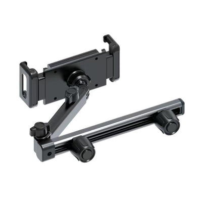 Telescopic Car Rear Pillow Phone Tablet Holder 2-section Folding Headrest Bracket(Black) - Universal Car Holders by buy2fix | Online Shopping UK | buy2fix