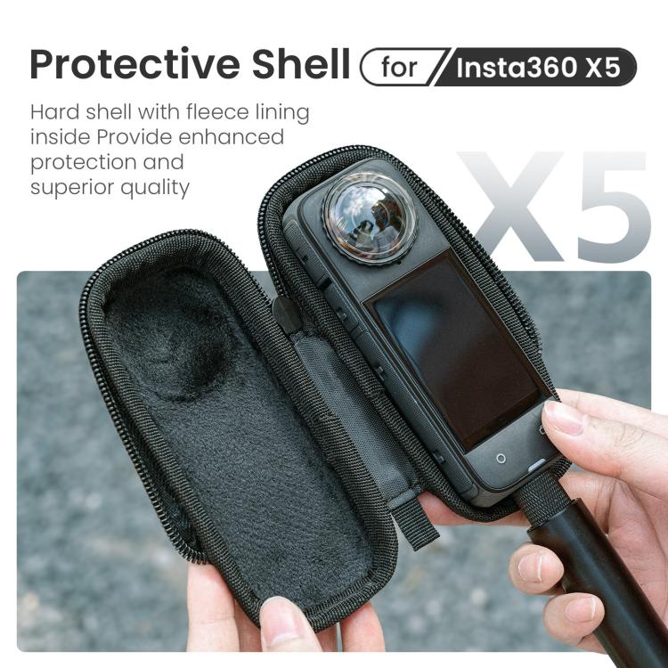 For Insta360 X5 Camera aMagisn Storage Bag Hard Shell Protective Case with Carabiner Clip - Case & Bags by aMagisn | Online Shopping UK | buy2fix