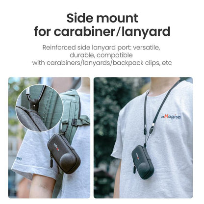 For Insta360 X5 Camera aMagisn Storage Bag Hard Shell Protective Case with Carabiner Clip - Case & Bags by aMagisn | Online Shopping UK | buy2fix