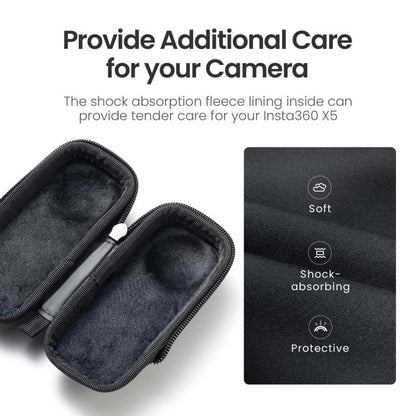 For Insta360 X5 Camera aMagisn Storage Bag Hard Shell Protective Case with Carabiner Clip - Case & Bags by aMagisn | Online Shopping UK | buy2fix