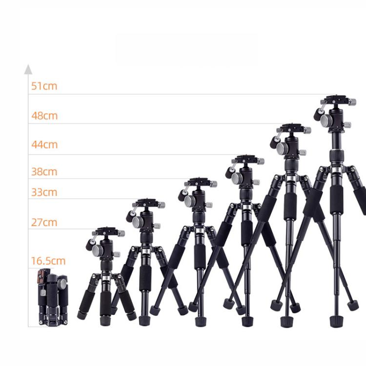 XILETU FM5C-MINI Adjustable 16.5-51cm Aluminum Tripod with 26mm Ball Head 6kg Load Capacity for 360-degree Panoramic Shooting - Tripods by XILETU | Online Shopping UK | buy2fix