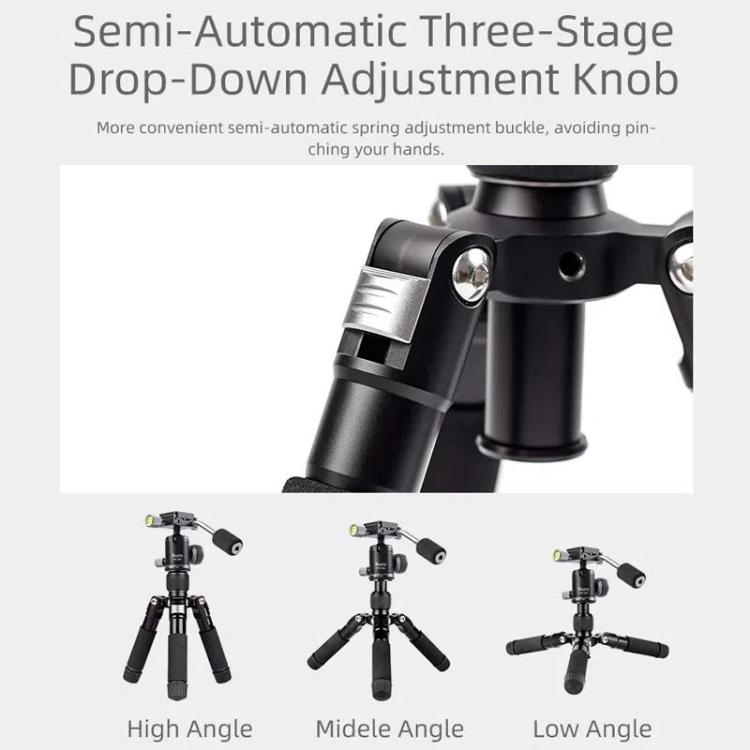 XILETU FM5C-MINI Adjustable 16.5-51cm Aluminum Tripod with 26mm Ball Head 6kg Load Capacity for 360-degree Panoramic Shooting - Tripods by XILETU | Online Shopping UK | buy2fix
