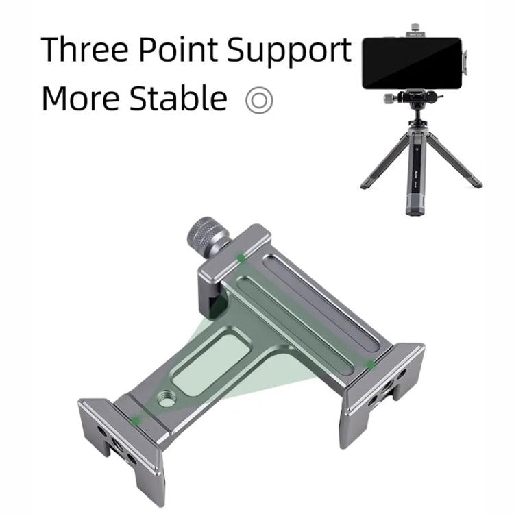 XILETU  XJ-T8 Metal Phone Holder Clamp With Cold Shoe 1/4-inch Screw Hole & Arca-Swiss Compatible Base(Gray) - Lens & Accessories by XILETU | Online Shopping UK | buy2fix