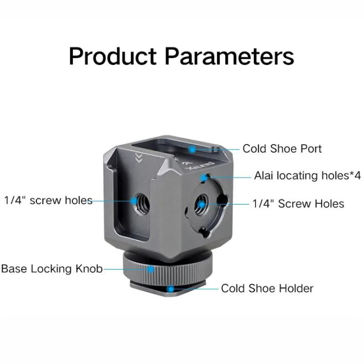 XILETU  XDS-15  Multi-head Cold Shoe Mount Adapter for Camera Flash, Microphone, LED Light - Stand Bracket by XILETU | Online Shopping UK | buy2fix