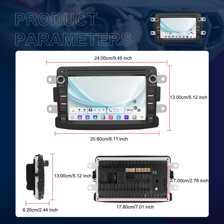 7 inch Horizontal Screen Android Navigation Car Bluetooth MP5 Player, For Renault / Captur / Symbol, Memory: 2+64G(Standard+AHD Camera+Microphone) - Car MP3 & MP4 & MP5 by buy2fix | Online Shopping UK | buy2fix