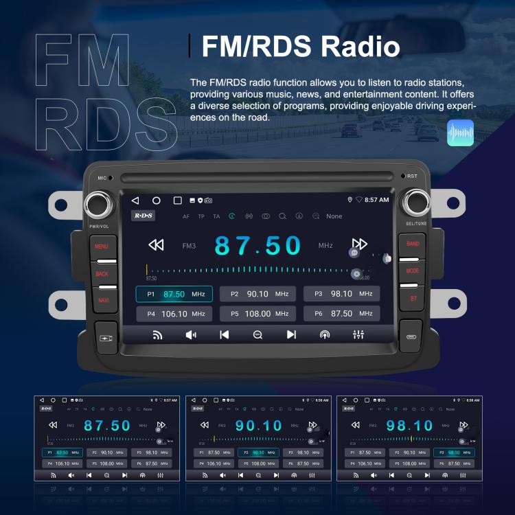 7 inch Horizontal Screen Android Navigation Car Bluetooth MP5 Player, For Renault / Captur / Symbol, Memory: 4+64G(Standard) - Car MP3 & MP4 & MP5 by buy2fix | Online Shopping UK | buy2fix
