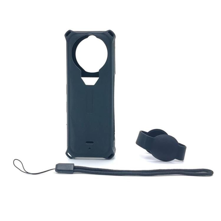 For Insta360 X5 Camera Silicone Cover Case With Lens Cap Shockproof Protective Shell(Black) - Case & Bags by buy2fix | Online Shopping UK | buy2fix