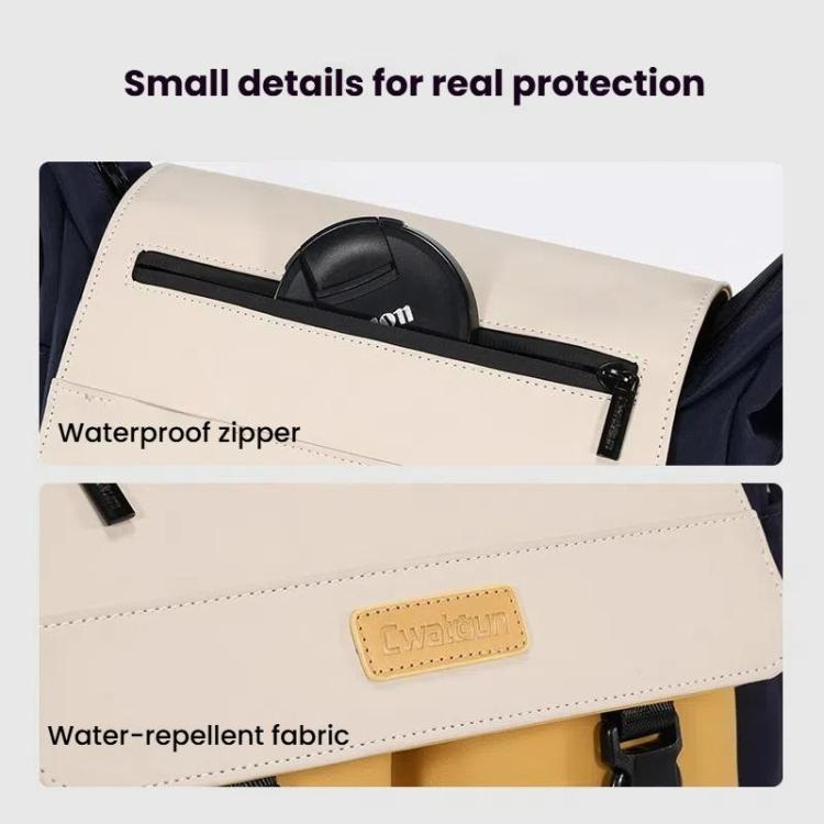 Cwatcun D191 Medium Shoulder Camera Bag Waterproof Crossbody Microsingle DSLR Camera Messenger Bag - Strap Satchel by Cwatcun | Online Shopping UK | buy2fix