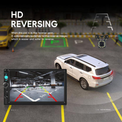 7 Inch Wired Carplay Dual Butt MP5 Player Bluetooth Big Screen Car Center Control, Spec: Standard+12 Light Camera - Car MP3 & MP4 & MP5 by buy2fix | Online Shopping UK | buy2fix