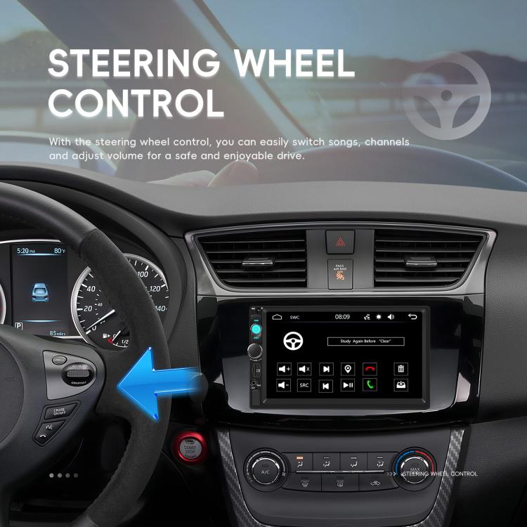 7 Inch Wired Carplay Dual Butt MP5 Player Bluetooth Big Screen Car Center Control, Spec: Standard - Car MP3 & MP4 & MP5 by buy2fix | Online Shopping UK | buy2fix