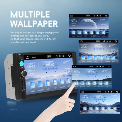 7 Inch Wired Carplay Dual Butt MP5 Player Bluetooth Big Screen Car Center Control, Spec: Standard+12 Light Camera - Car MP3 & MP4 & MP5 by buy2fix | Online Shopping UK | buy2fix