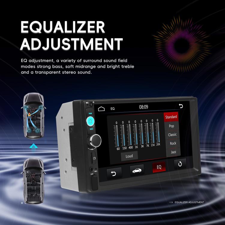 7 Inch Wired Carplay Dual Butt MP5 Player Bluetooth Big Screen Car Center Control, Spec: Standard - Car MP3 & MP4 & MP5 by buy2fix | Online Shopping UK | buy2fix