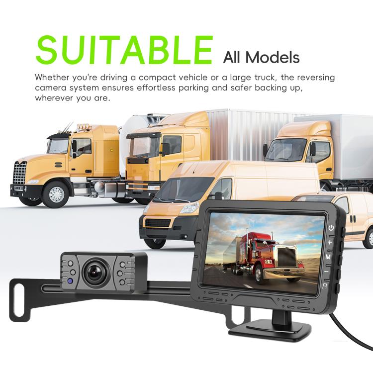 4.3 Inch Reversing Display Digital Wired HD 1 To 1 Set, Spec: North America - Car Monitor by buy2fix | Online Shopping UK | buy2fix