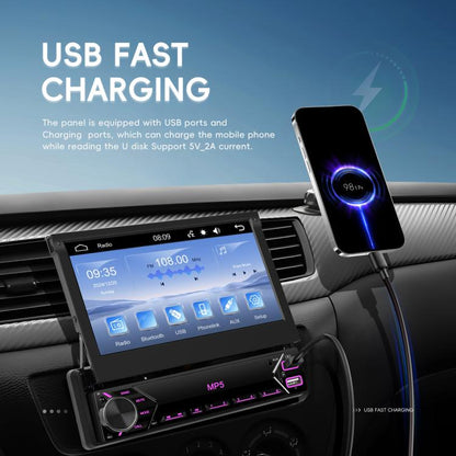 7 inch Universal Manual Retractable Screen Car MP5 Player Car Center Control All-in-One Wired Carplay, Spec: Standard - Car MP3 & MP4 & MP5 by buy2fix | Online Shopping UK | buy2fix