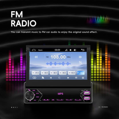 7 inch Universal Manual Retractable Screen Car MP5 Player Car Center Control All-in-One Wired Carplay, Spec: Standard - Car MP3 & MP4 & MP5 by buy2fix | Online Shopping UK | buy2fix