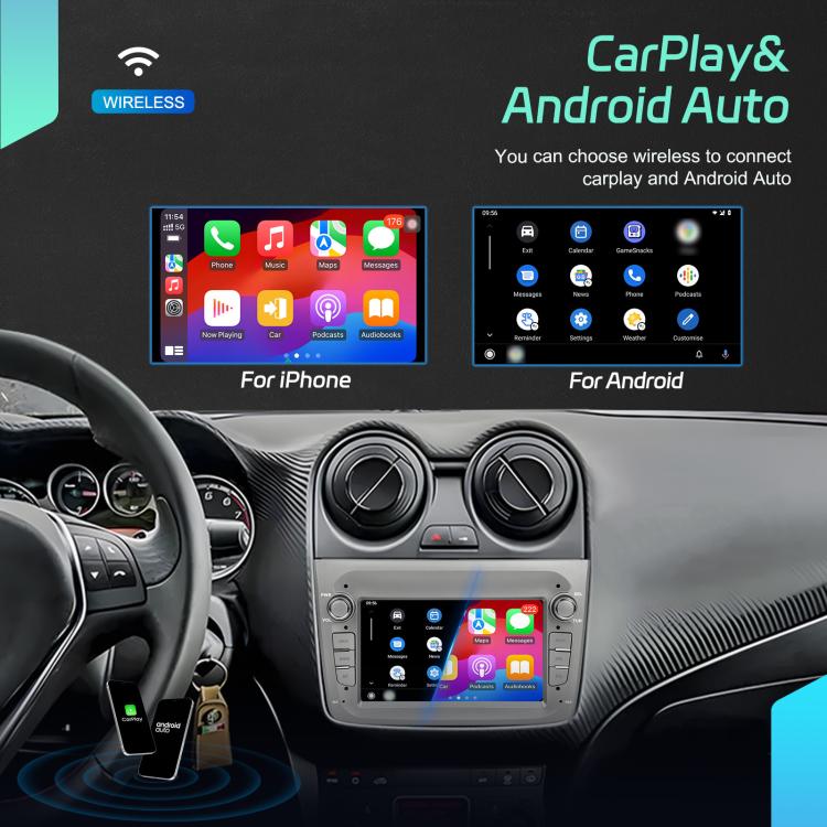 For Alfa Romeo MITO 2008-2016 7 inch Horizontal Screen Android 15 Carplay Car Center Control Integrated Machine, Memory: 2+64G(Standard+AHD Camera) - Car MP3 & MP4 & MP5 by buy2fix | Online Shopping UK | buy2fix