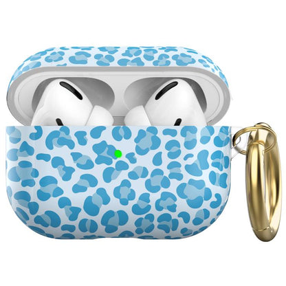 For AirPods Pro 2 / Pro AhaStyle TPU Leopard Print Protective Case(Blue) - For AirPods Pro 2 by AhaStyle | Online Shopping UK | buy2fix