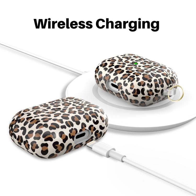 For AirPods Pro 2 / Pro AhaStyle TPU Leopard Print Protective Case(Blue) - For AirPods Pro 2 by AhaStyle | Online Shopping UK | buy2fix