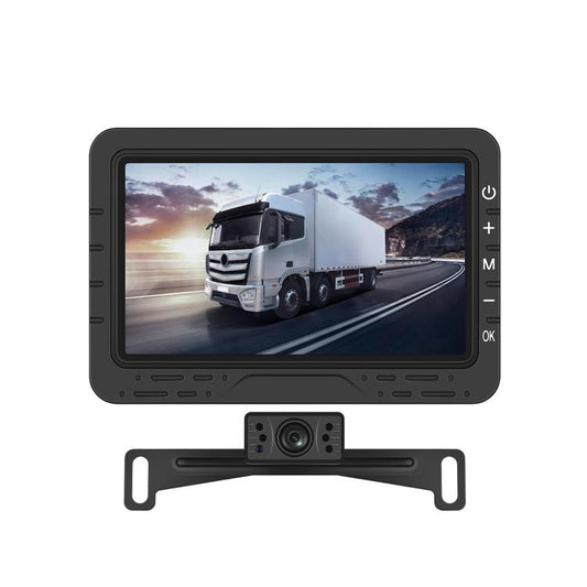 4.3 inch Digital Wireless HD 1 To 1 Reversing Display Car Center Control All-in-One Machine, Spec: With Long License Plate Holder North America - Car Monitor by buy2fix | Online Shopping UK | buy2fix