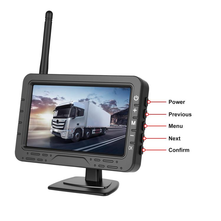 4.3 inch Digital Wireless HD 1 To 1 Reversing Display Car Center Control All-in-One Machine, Spec: With Short License Plate Holder Europe - Car Monitor by buy2fix | Online Shopping UK | buy2fix
