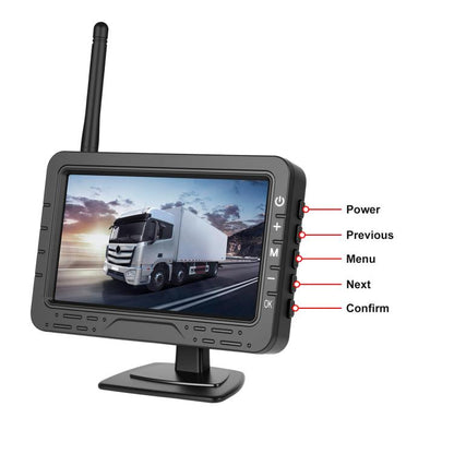 4.3 inch Digital Wireless HD 1 To 1 Reversing Display Car Center Control All-in-One Machine, Spec: With Short License Plate Holder Europe - Car Monitor by buy2fix | Online Shopping UK | buy2fix