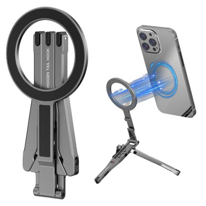 Magsafe Mobile Phone Magnetic Holder Desktop Tripod(Silver Gray) - Desktop Holder by buy2fix | Online Shopping UK | buy2fix