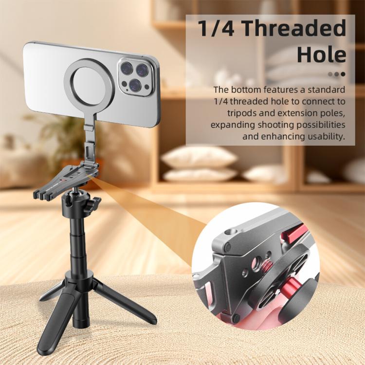 Magsafe Mobile Phone Magnetic Holder Desktop Tripod(Silver Gray) - Desktop Holder by buy2fix | Online Shopping UK | buy2fix