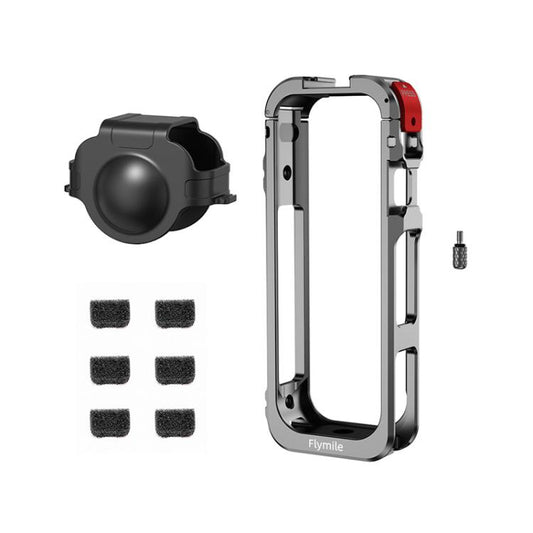 For Insta360 X5 Camera Flymile Metal Frame Lens Cover Set Rabbit Cage Expansion Bracket(Metal Color) - Mount & Holder by Flymile | Online Shopping UK | buy2fix