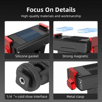 For Osmo Action 3 / 4 / 5 Pro Flymile AC5003 Magnetic Head Quick Release Base(Black) - Mount & Holder by Flymile | Online Shopping UK | buy2fix