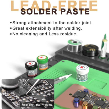 BAKU BA-5052 BGA Solder Paste for Mobile Phone Repair 35g Tin 35-45 Microns, 138 Celsius Melting Point - Soldering Paste by BAKU | Online Shopping UK | buy2fix