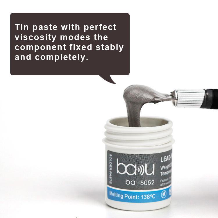 BAKU BA-5052 BGA Solder Paste for Mobile Phone Repair 35g Tin 35-45 Microns, 138 Celsius Melting Point - Soldering Paste by BAKU | Online Shopping UK | buy2fix