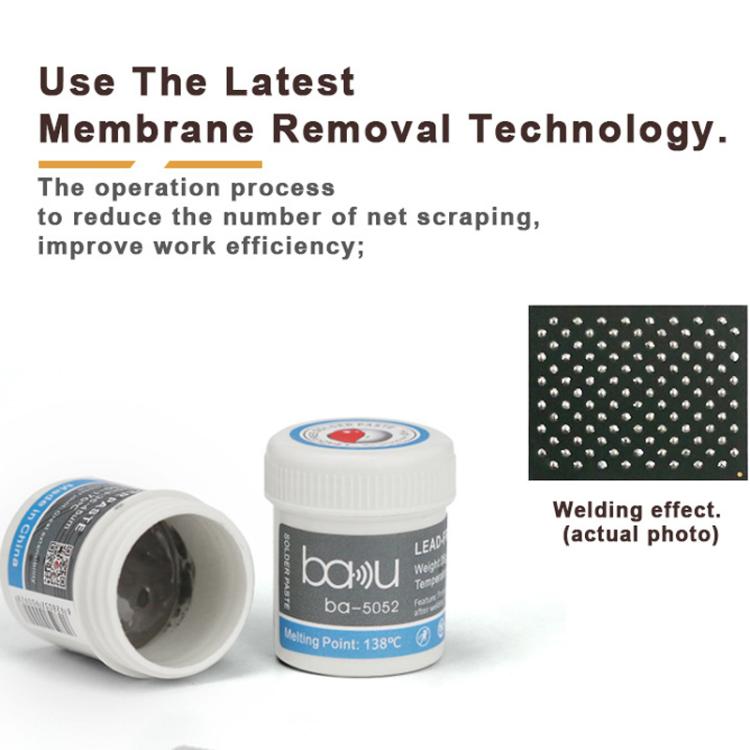 BAKU BA-5052 BGA Solder Paste for Mobile Phone Repair 35g Tin 35-45 Microns, 138 Celsius Melting Point - Soldering Paste by BAKU | Online Shopping UK | buy2fix