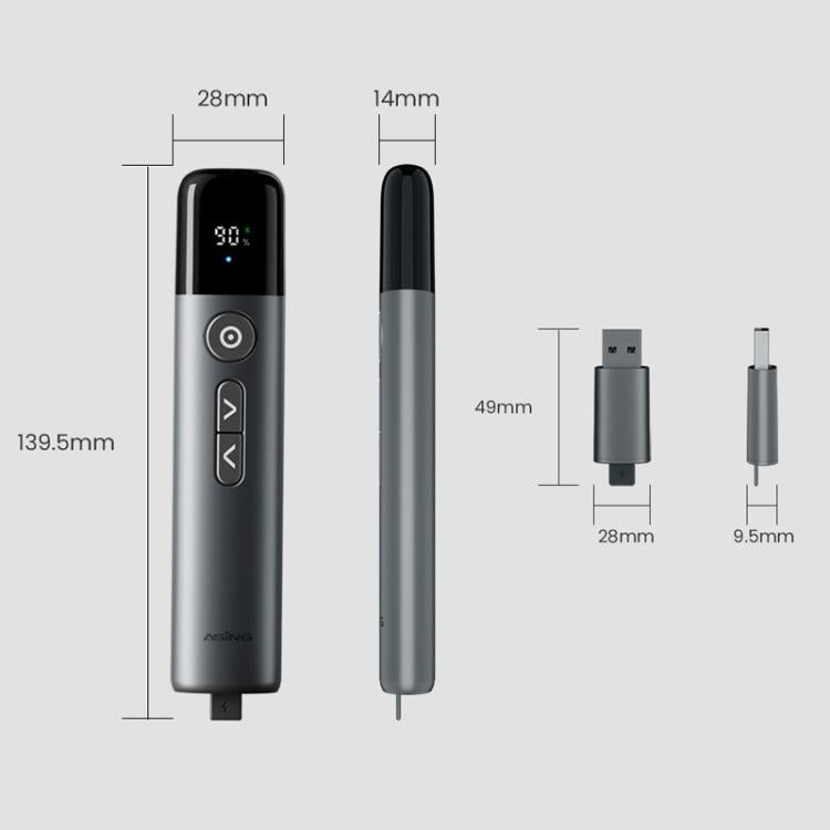 ASiNG A17 Pro Dual Mode Wireless Laser Presentation Pointer - USB/Bluetooth Rechargeable Adjustable Brightness -  by ASiNG | Online Shopping UK | buy2fix