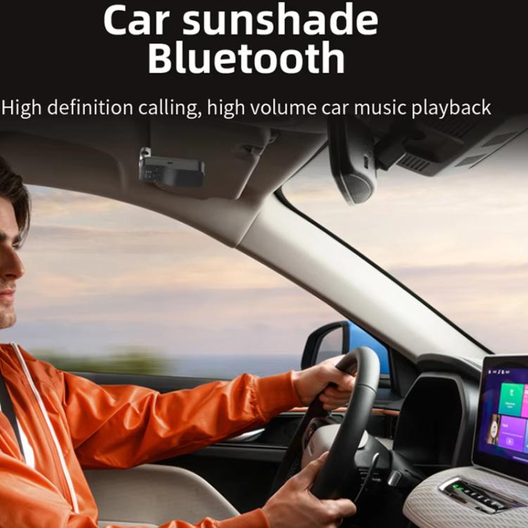 C17 Car Visor Bluetooth Hands Free 1 To 2 Large Volume Car Phone Speaker - Bluetooth Car Kits by buy2fix | Online Shopping UK | buy2fix