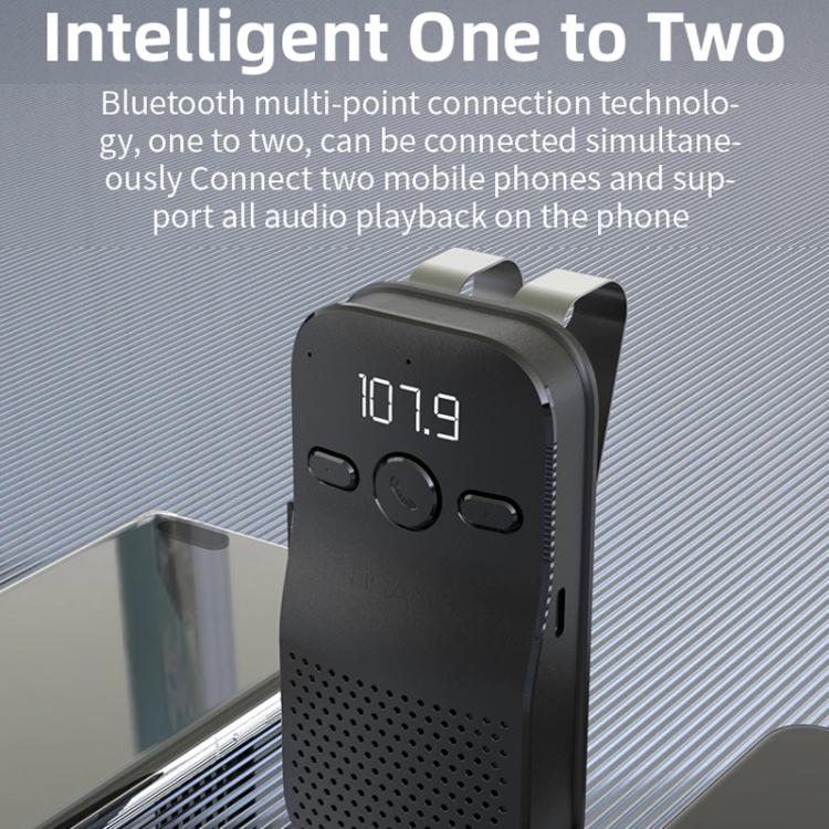 C17 Car Visor Bluetooth Hands Free 1 To 2 Large Volume Car Phone Speaker - Bluetooth Car Kits by buy2fix | Online Shopping UK | buy2fix